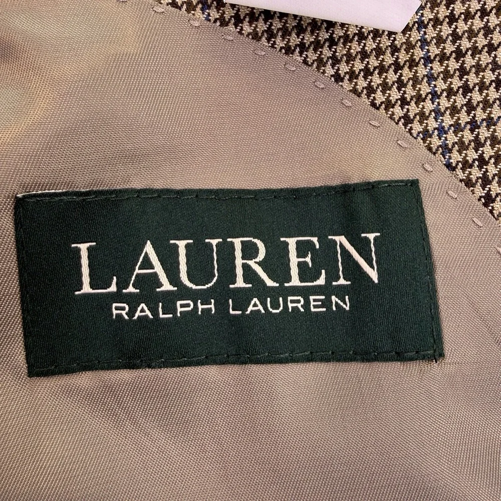 Ralph Lauren Blazer Mens 48R Brown Tan Herringbone Sport Coat‎ Two Button Jacket